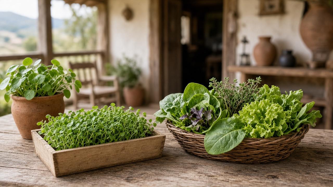 Social. Microgreens and harvest greens.